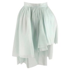 Ermanno Scervino Pastel Green Silk Tulle Asymmetric Ball Skirt