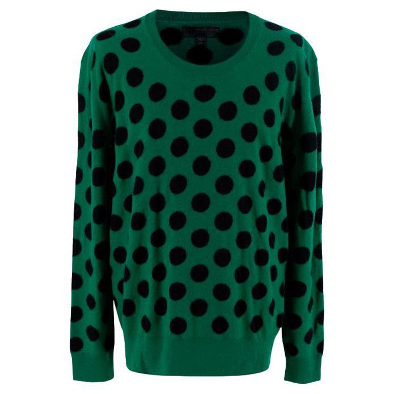 Polka Dot Wool Knit Sweater 