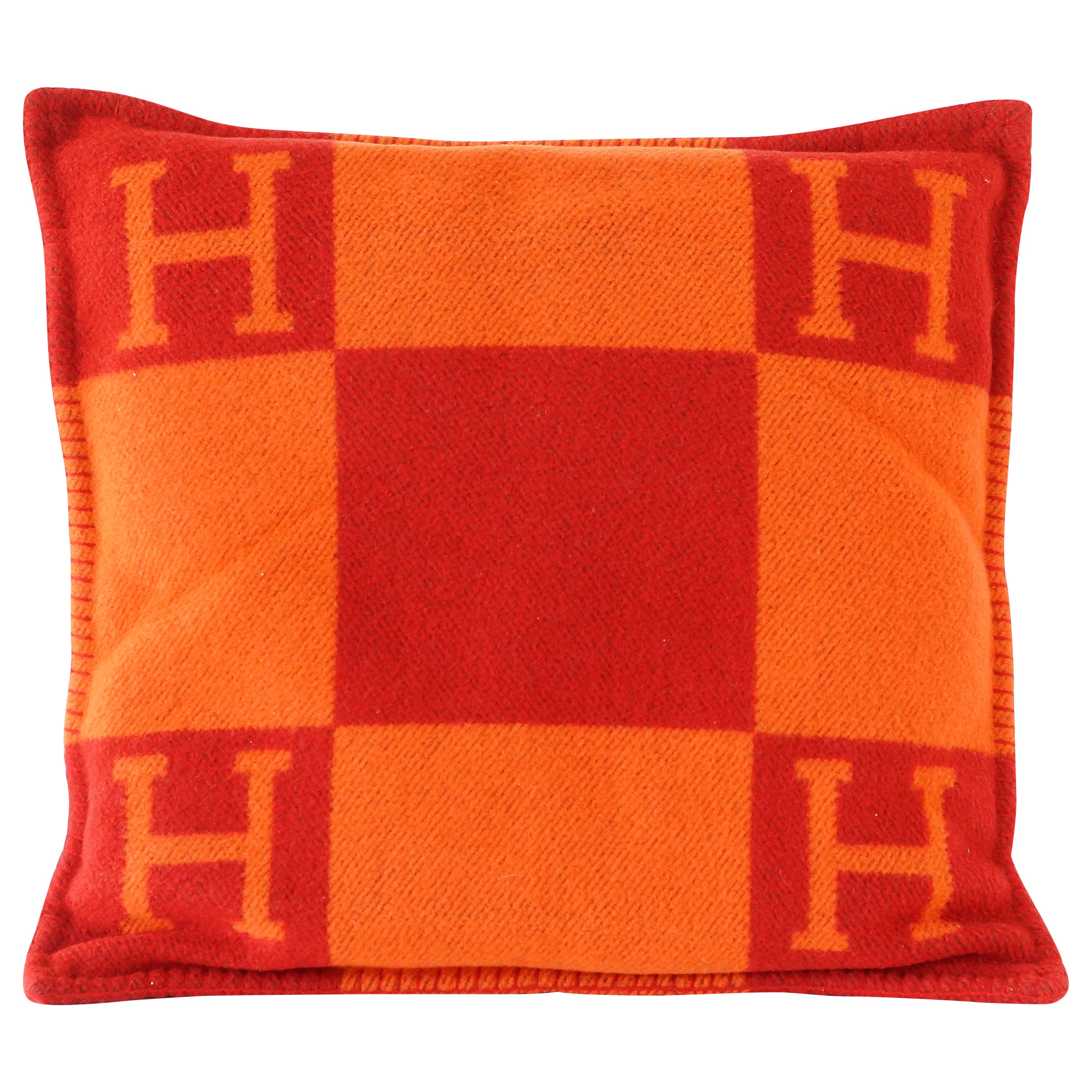 hermes orange pillow