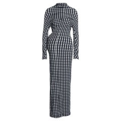 Comme des Garcons navy and white gingham 2-piece dress with pillows, ss 1997