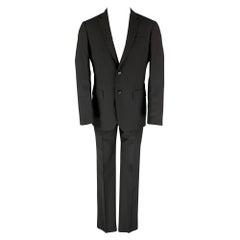 JOHN VARVATOS Hampton Size 38 Black Wool / Mohair Single Breasted Suit 