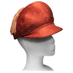 1960s Red Mod Hat with Tassel