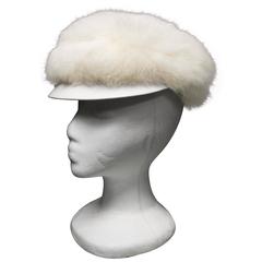 1960s White Rabbit Mod Hat