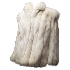 1980s Ivory Fox Fur Jacket 