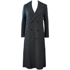 COMMES DES GARCON Grey Boiled Wool Coat Size S