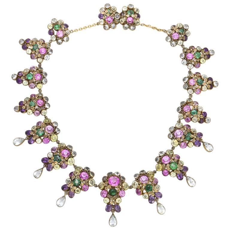 1930s Faux Jewel Necklace at 1stDibs