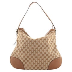 Gucci Bree Hobo GG Canvas with Leather Large