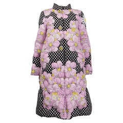 MONCLER x RICHARD QUINN rosa FLORAL & DOTTED Daunen-Puffermantel Jacke 1 XS