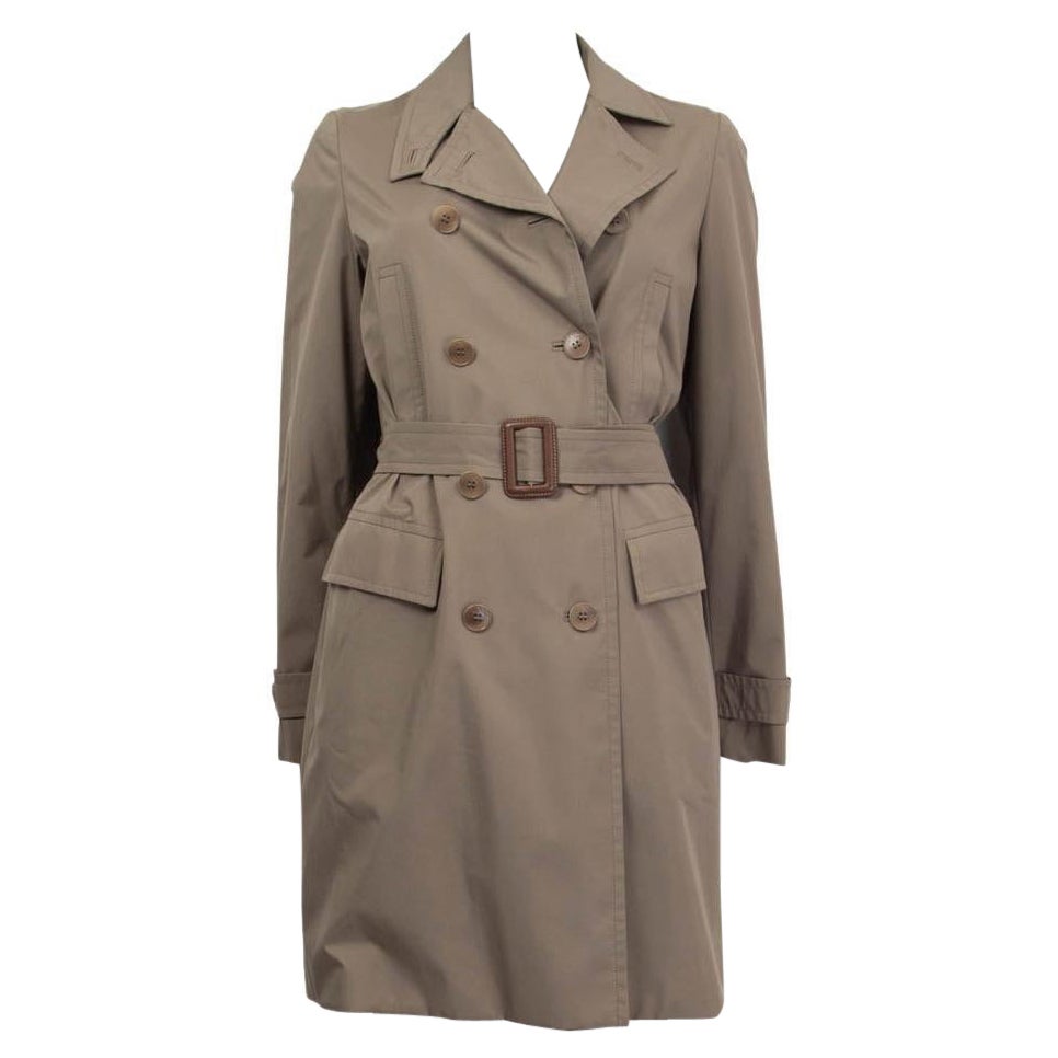 Manteau imperméable CASHMERE à lignes CASHMERE LORO PIANA en polyester kaki 40 S en vente