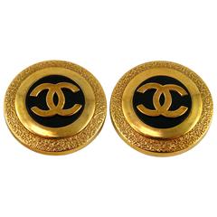 Chanel Vintage Massive CC Logo Earrings