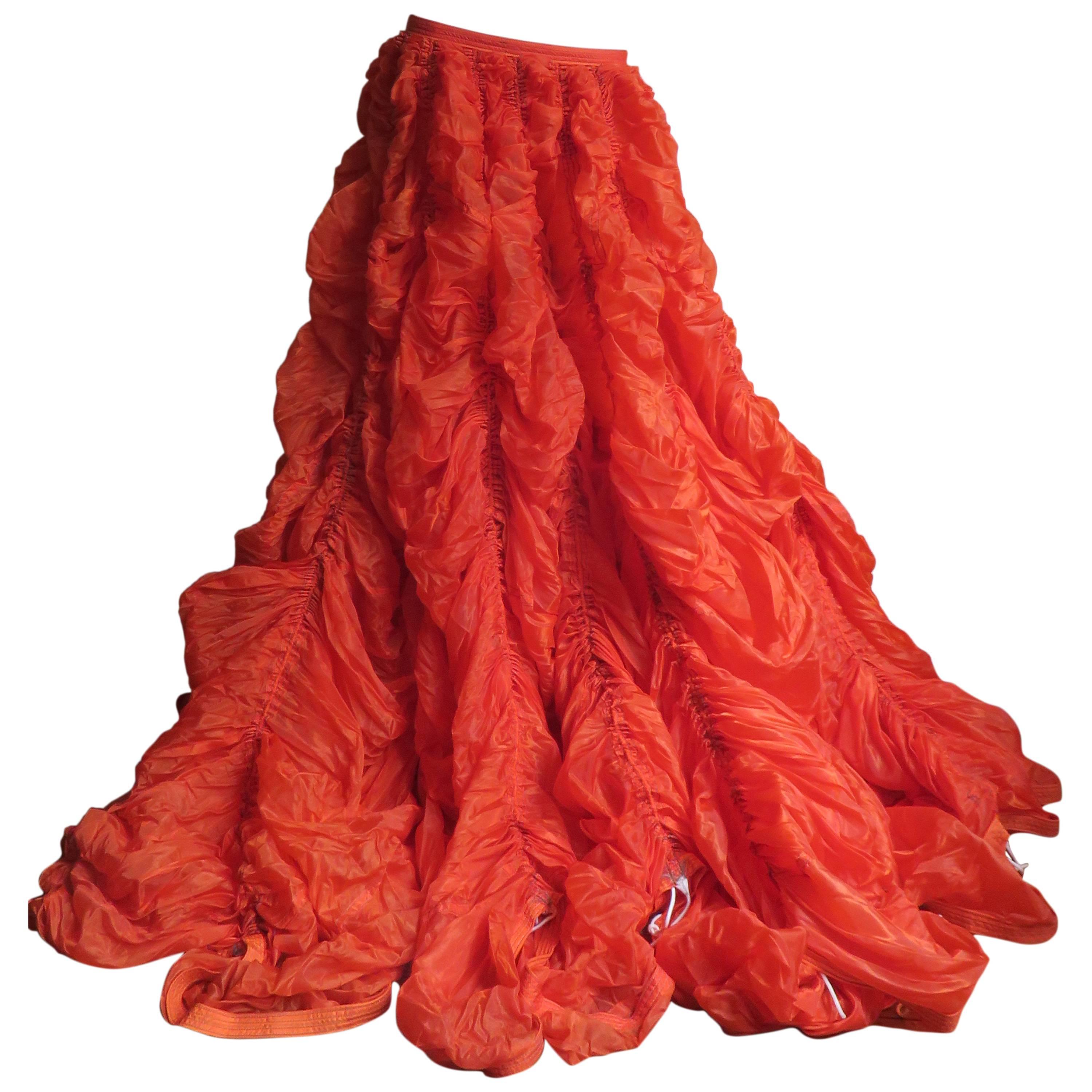 Rare Iconic Museum Exhibited 1970's Norma Kamaili Parachute Skirt