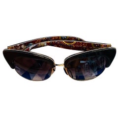 Dolce & Gabbana Caretto Sicily Plastic Oversized Sunglasses in Multicolour