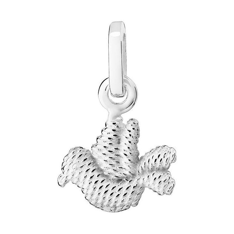 Jewels Obsession Bird Pendant Sterling Silver 28mm Bird with 7.5 Charm Bracelet 