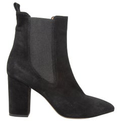 Paris Texas Black Suede Pointed-Toe Ankle Boots