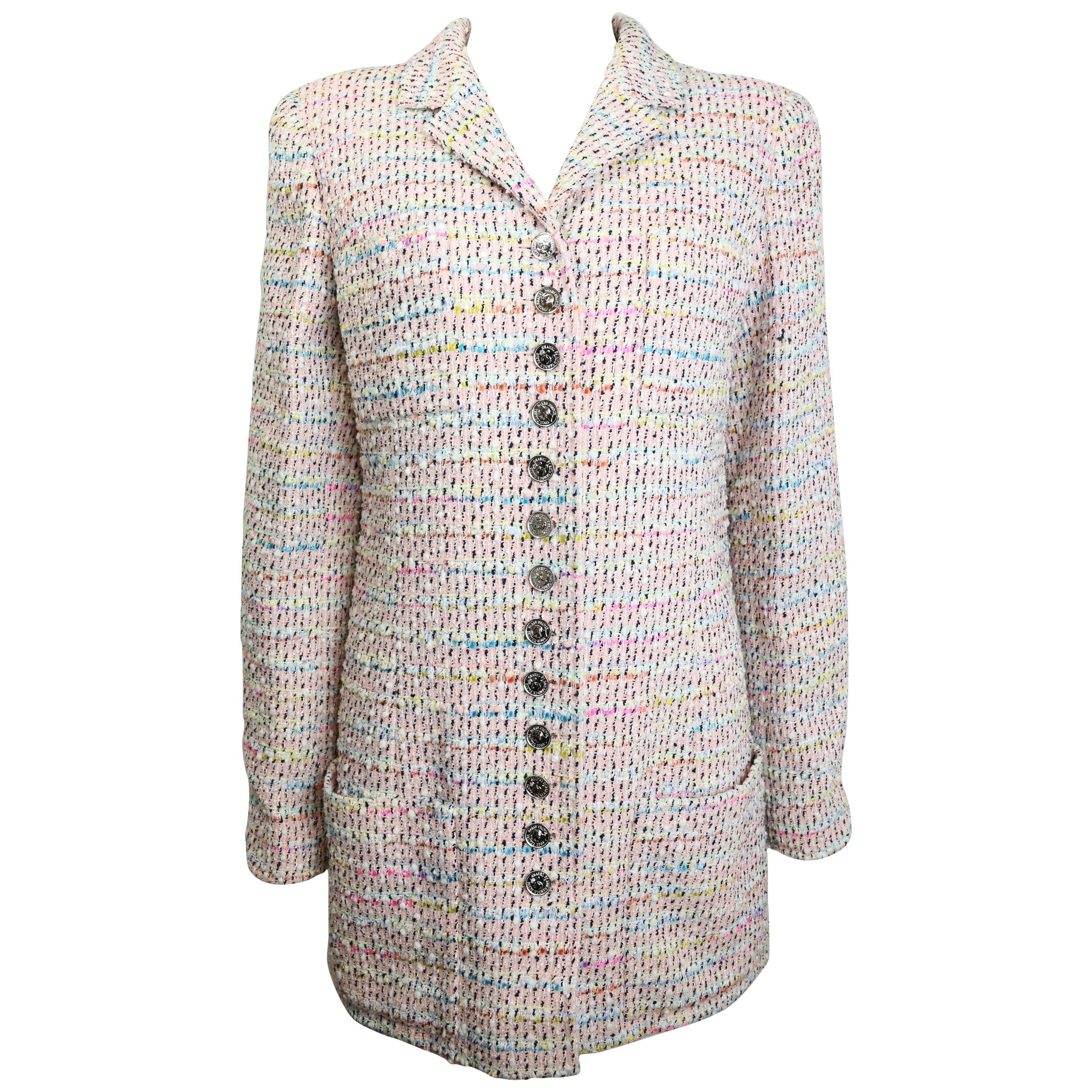 Chanel Multi-Coloured Tweed Jacket For Sale