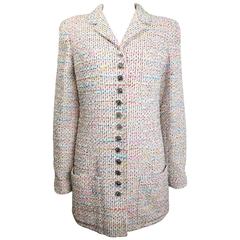 Chanel Pink Multi-Colour Tweed Jacket 10