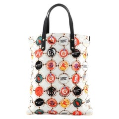 Burberry Flat Tote Printed Nylon Large