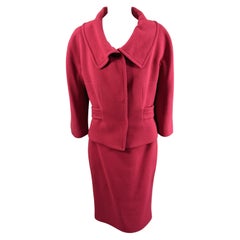 Giambatista Valli Rasberry Wool Crepe Suit