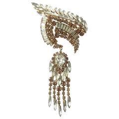 Dynamic Austrian articulated paste brooch, 1960s 8