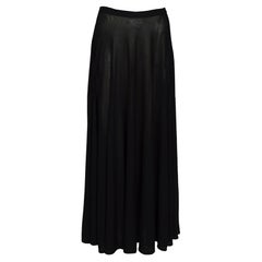 Yves Saint Laurent "Rive Gauche" vintage 1970s black jersey full circle skirt