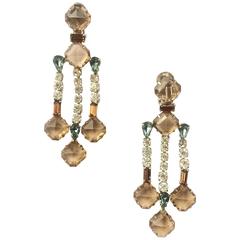 Elegant Schreiner of New York 1960s long drop earrings 10