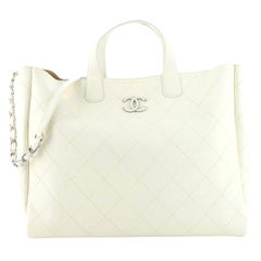 Chanel Covered CC Einkaufstasche genäht Kaviar groß