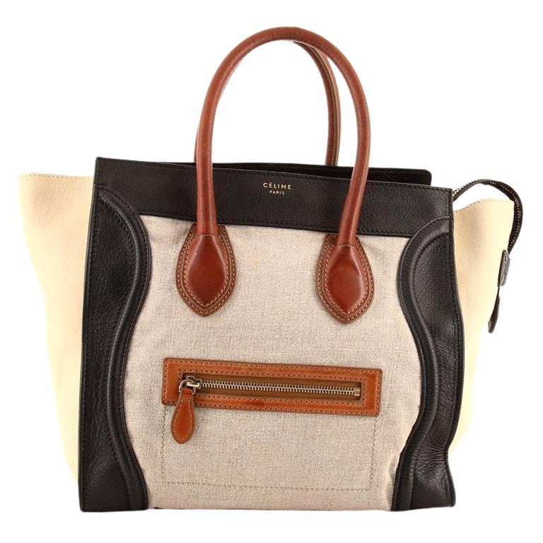 Celine Cabas Tote Woven Cotton at 1stDibs