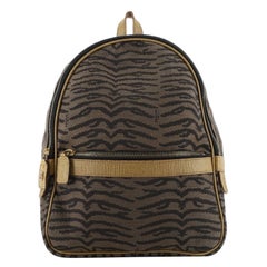 Fendi Vintage Front Pocket Rucksack Tiger Print Jacquard klein