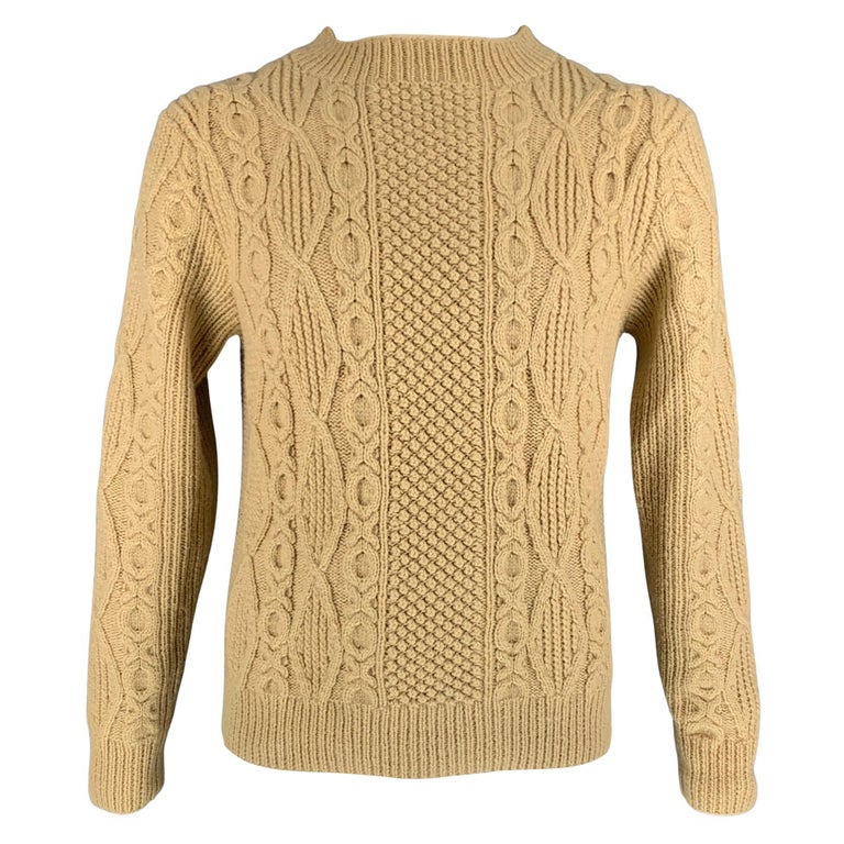 RRL by RALPH LAUREN Size L Khaki Knitted Wool Crew-Neck Sweater For Sale at  1stDibs
