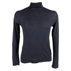 45rpm Size L Navy Knitted Cotton Turtleneck Pullover