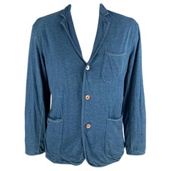 45rpm Size XL Indigo Cotton Notch Lapel Jacket