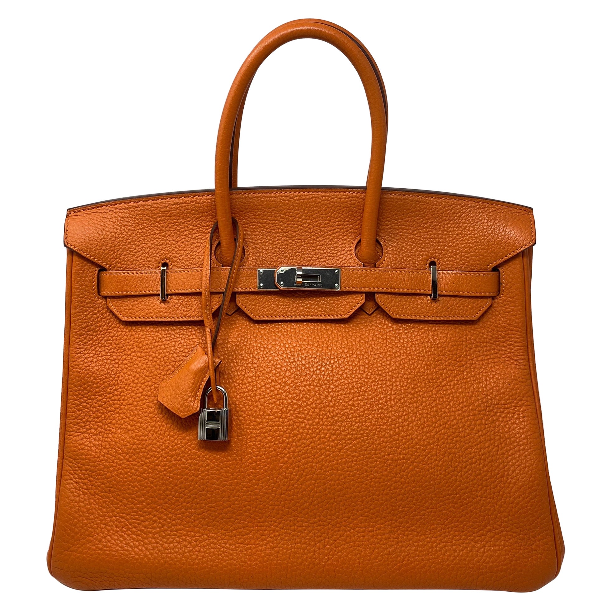 Hermes Birkin Orange 35 Bag at 1stDibs