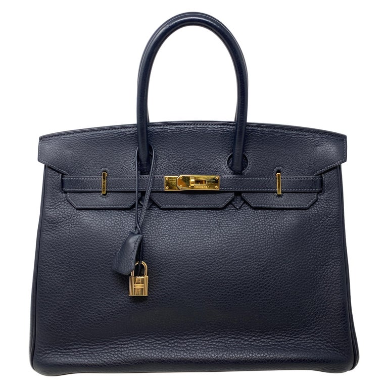 Hermes Indigo Birkin 35 Bag  For Sale