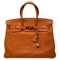 Hermes Birkin Orange 35 Bag 