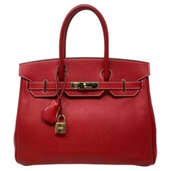Hermes Birkin 30 Rouge Casaque Candy Bag 