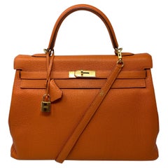 Hermes Kelly Orange 35 Bag