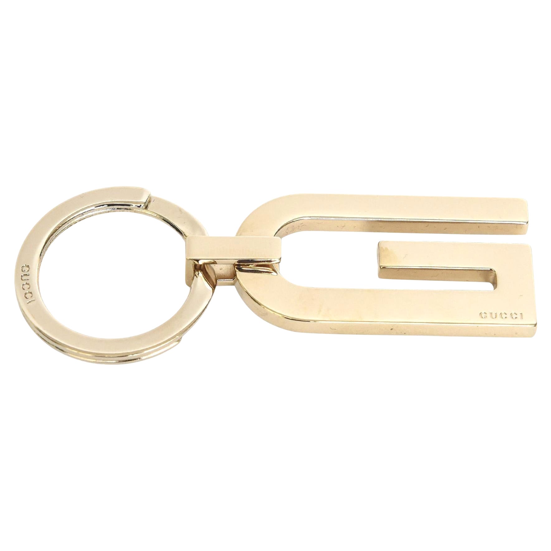 Porte-clés unisexe Gucci Vintage plaqué or en vente