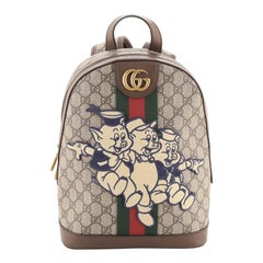 Gucci Disney Three Little Pigs Ophidia Backpack GG Coated Canvas with Applique