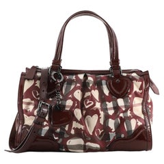 Burberry Pilgrim Satchel Nova Check Heart Beschichtetes Segeltuch