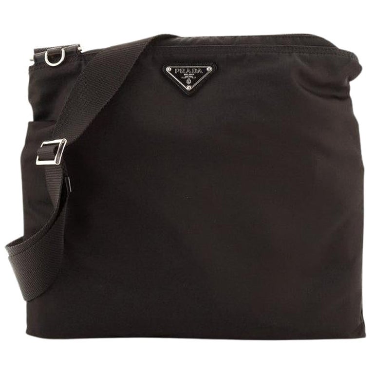 Prada Flat Messenger Bag Tessuto Medium at 1stDibs