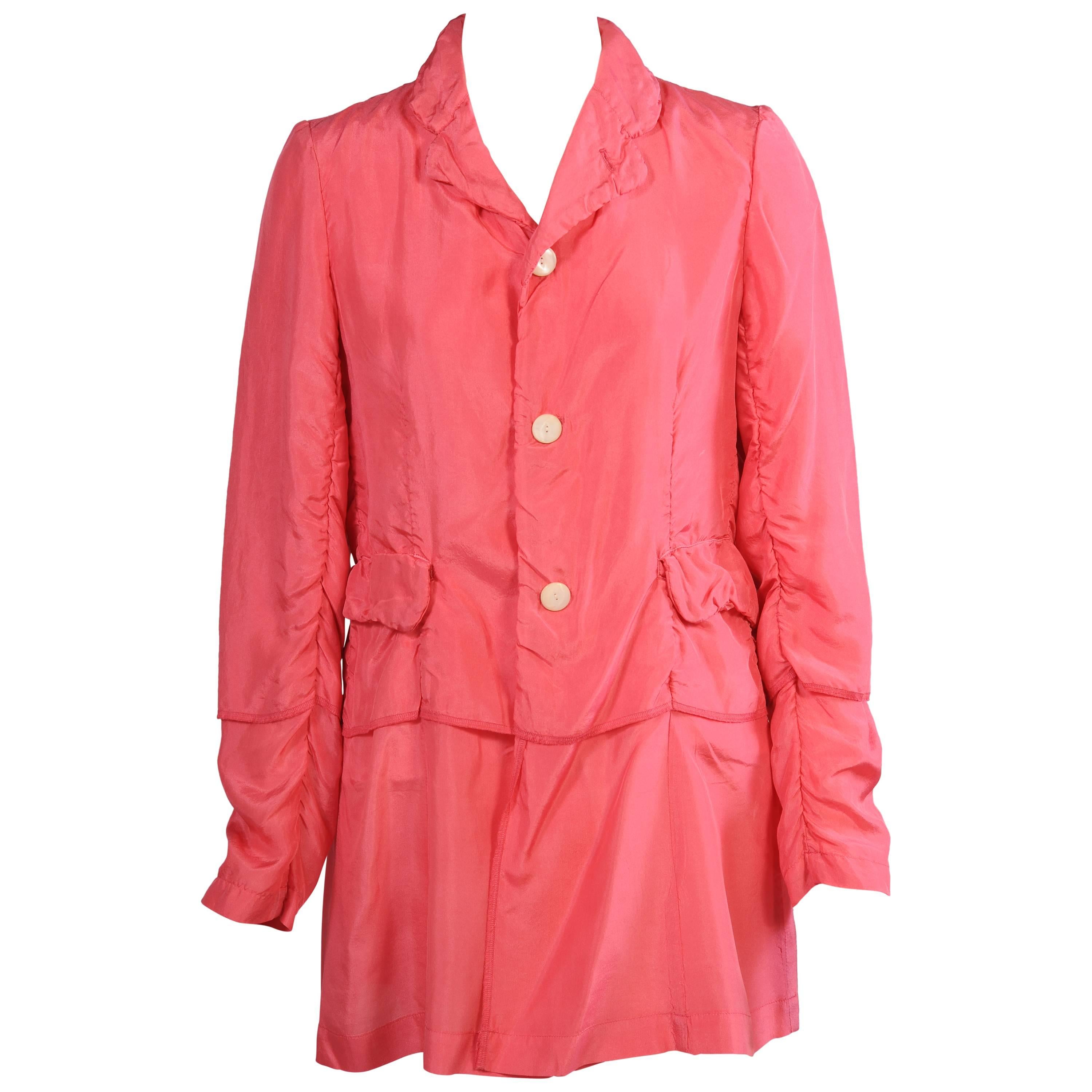 Comme des Garcons Pink Silk Jacket