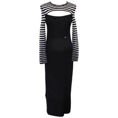 Sonia Rykiel French Sailor Black Evening Gown