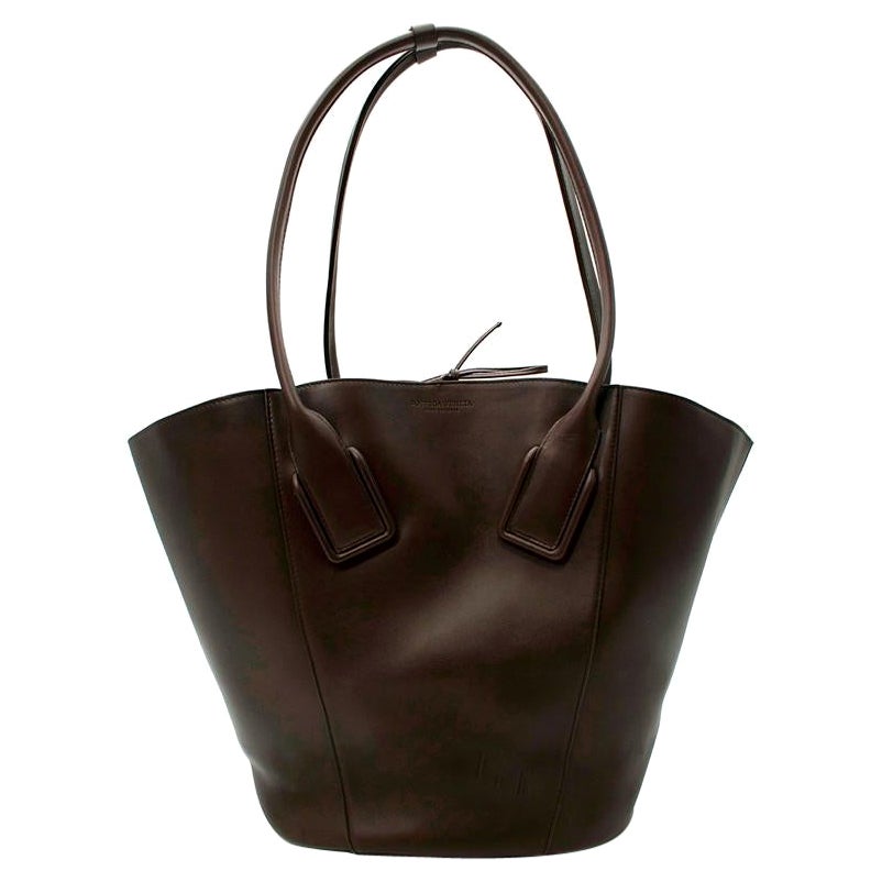 Bottega Veneta Brown Basket Large Leather Tote Bag For Sale