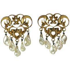 Louis Rousselet French Neo-Classical Design Earclips