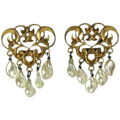 Louis Rousselet French Neo-Classical Design Earclips 9