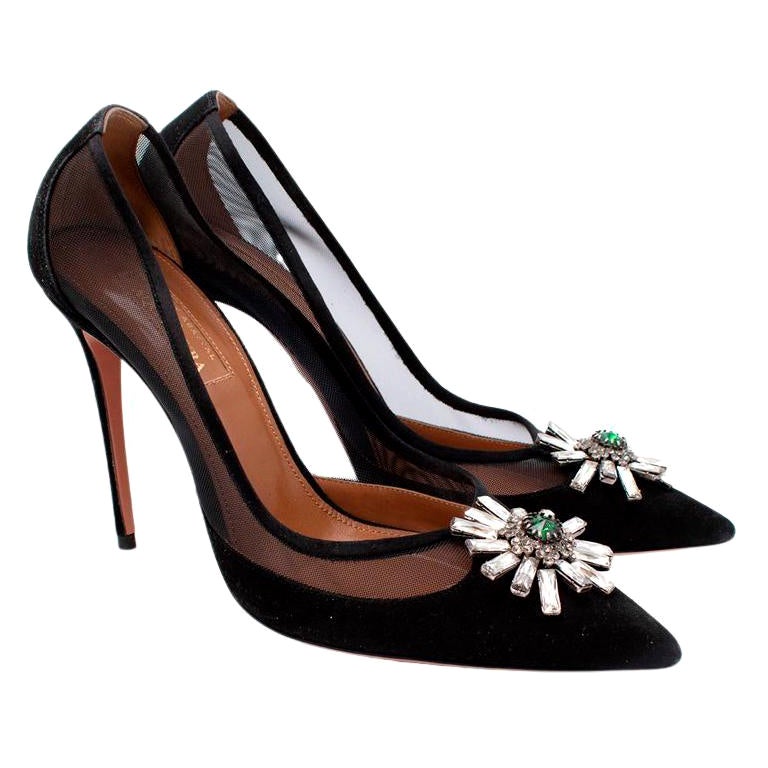 aquazzura heels black