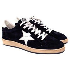 Golden Goose Blue Ball Star Distressed Wildleder-Turnschuhe im Used-Look - US 11