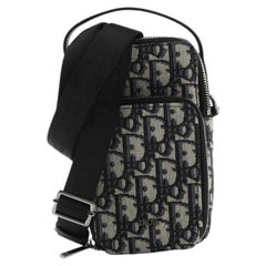 Christian Dior Zip um Crossbody Tasche schräg Canvas Mini