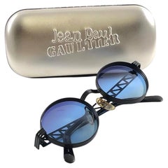 New Vintage Jean Paul Gaultier 56 0173 Round Grey Lens 1990's Sunglasses Japan