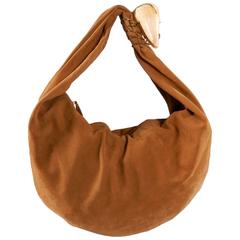 YSL Yves Saint Laurent Haute Couture Tan Matte Leather Hobo Bag with Shell